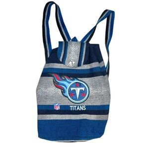 NFL Tennessee Titans Tote Logo Backpack Mexican Poncho Woven Canvas Drug Rug